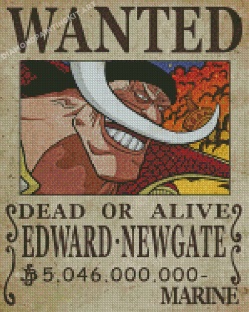 Edward Newgate One Piece Wanted Diamond Paintings