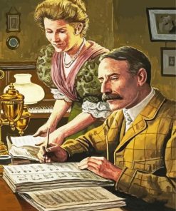 Edward Elgar And His Wife Diamond Paintings