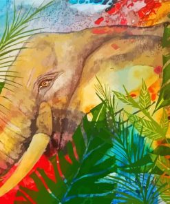 Elephant In The Jungle Art Diamond Paintings