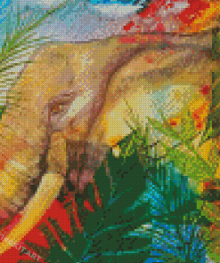 Elephant In The Jungle Art Diamond Paintings