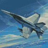 F 18 Airplane Diamond Paintings