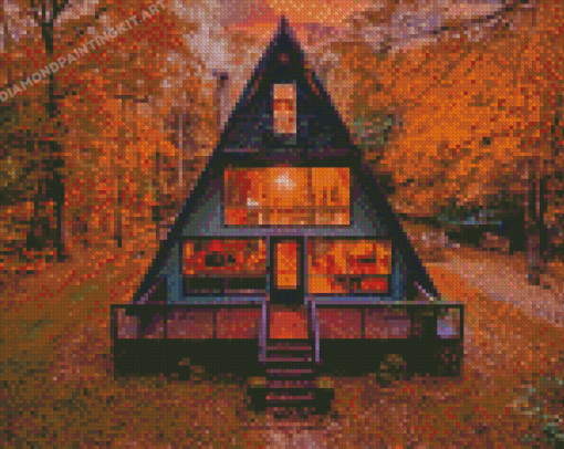 Fall Cottage Diamond Paintings