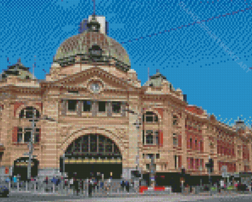 Flinders Street Railway Station Australia Diamond Paintings