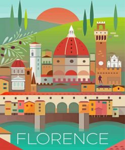 Florence Buildings Poster Diamond Paintings