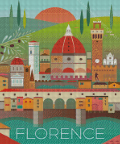 Florence Buildings Poster Diamond Paintings