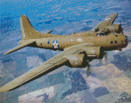 Flying Fortress B 17 Airplane Diamond Paintings