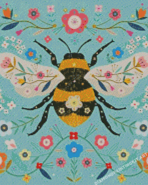 Folk Bee Diamond Paintings