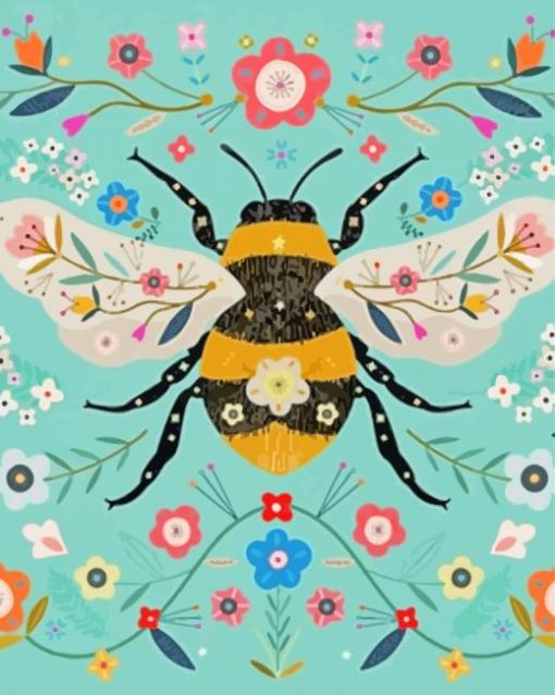 Folk Bee Diamond Paintings