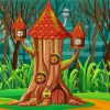 Forest Fantasy House Diamond Paintings