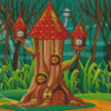 Forest Fantasy House Diamond Paintings