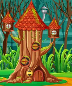 Forest Fantasy House Diamond Paintings