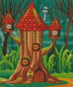 Forest Fantasy House Diamond Paintings