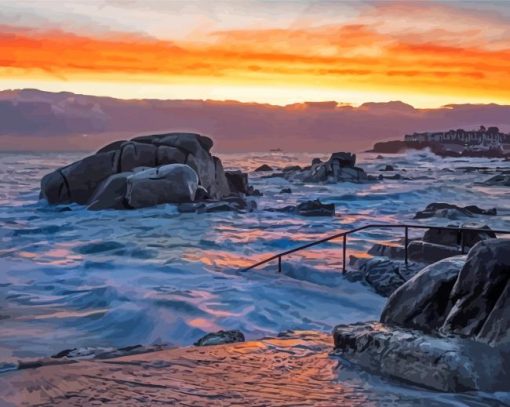 Forty Foot At Sunset Diamond Paintings