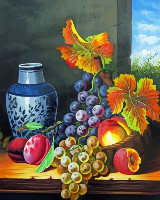 Fruits Basket Still Life Art Diamond Paintings