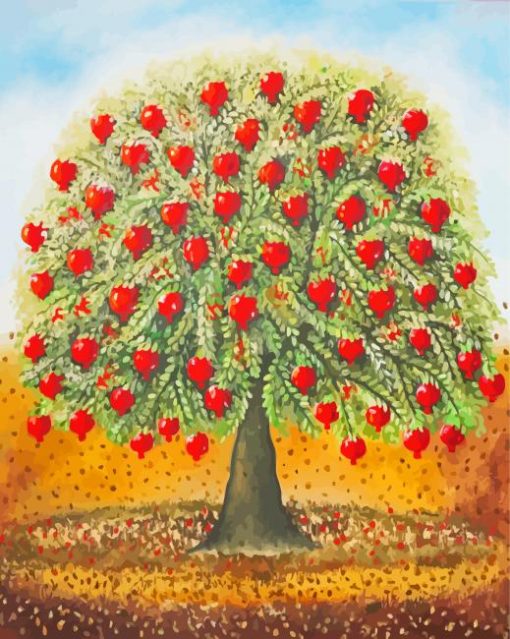 Garden Fruit Pomegranate Tree Diamond Paintings