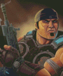 Gears Of War Marcus Fenix Diamond Paintings