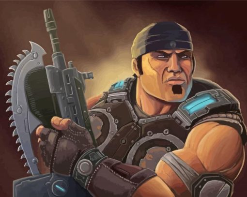 Gears Of War Marcus Fenix Diamond Paintings