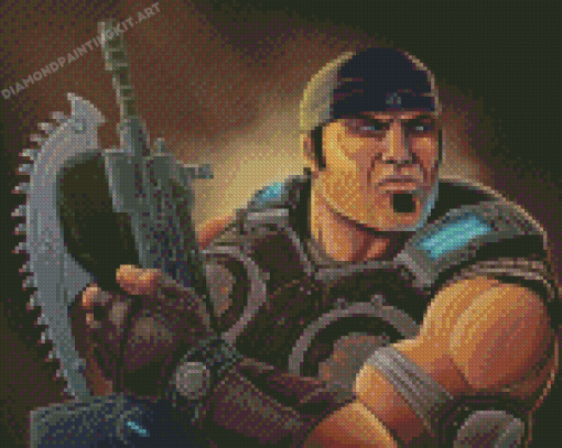 Gears Of War Marcus Fenix Diamond Paintings