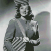 Gene Tierney In Black And White Diamond Paintings