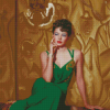 Gene Tierney In Green Dress Diamond Paintings