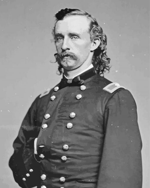 George Custer Black And White Diamond Paintings