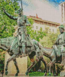 Spain Madrid Monument Don Quixote Diamond Paintings