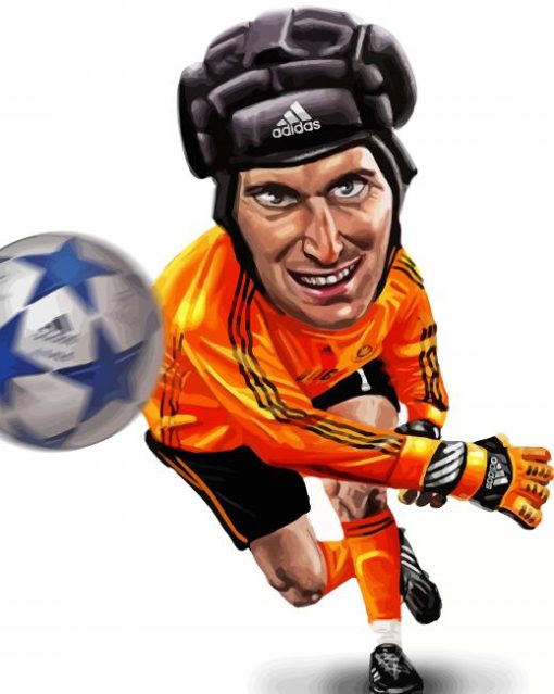 Goalkeeper Petr Cech Caricature Diamond Paintings