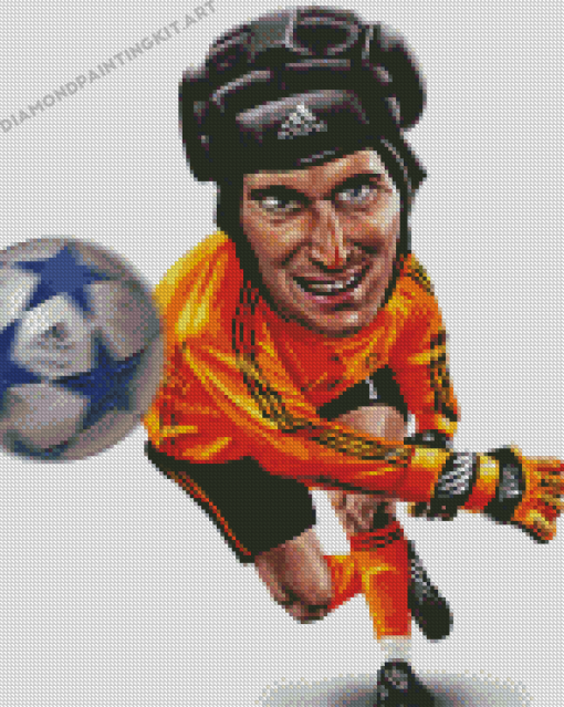 Goalkeeper Petr Cech Caricature Diamond Paintings