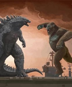 Godzilla VS Kong Fight Diamond Paintings