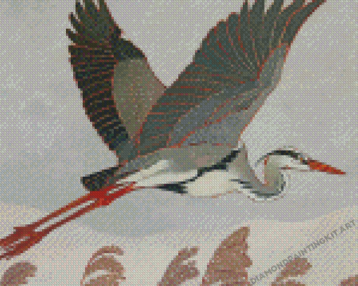 Great Heron Flying Diamond Paintings