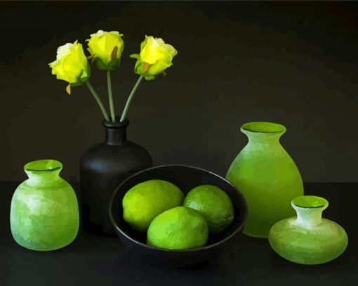 Green Still Life Diamond Paintings