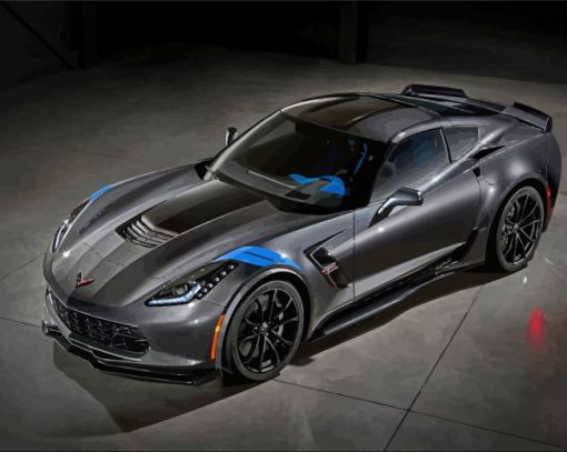 Grey C7 Corvette Diamond Paintings