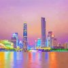 Guangzhou City Reflection Diamond Paintings