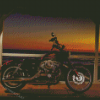 Harley 72 Sunset View Diamond Paintings