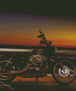 Harley 72 Sunset View Diamond Paintings