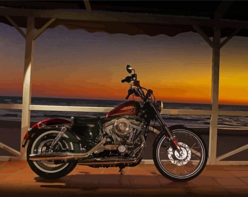 Harley 72 Sunset View Diamond Paintings