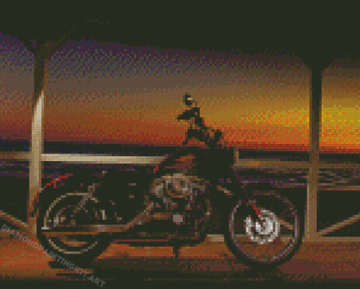 Harley 72 Sunset View Diamond Paintings