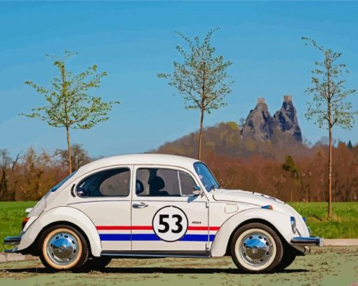 Herbie The Love Bug Car Diamond Paintings