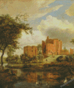 Hobbema The Ruins Of Brederode Castle Diamond Paintings