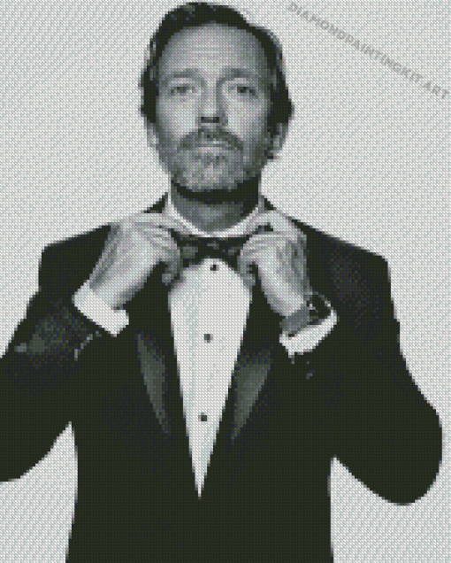 Hugh Laurie Black And White Diamond Paintings