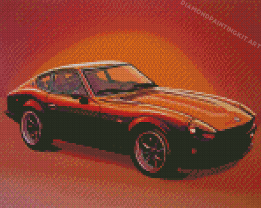 Illustration Fairlady Car Diamond Paintings