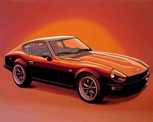 Illustration Fairlady Car Diamond Paintings