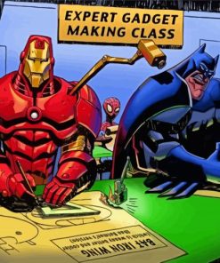 Ironman And Batman Comic Diamond Paintings