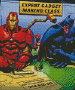 Ironman And Batman Comic Diamond Paintings