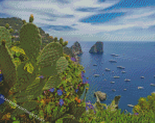 Italian Island Capri Bay Diamond Paintings