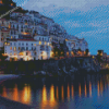 Italy Town Amalfi Coast Night Diamond Paintings