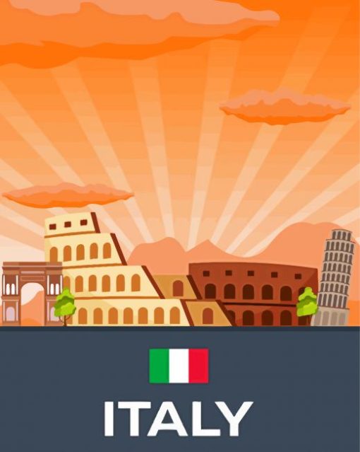 Italy Travel Poster Diamond Paintings