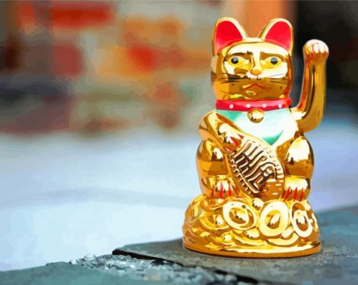 Japanese Waving Cat Diamond Paintings