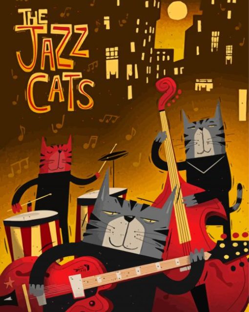 Jazz Cats Diamond Paintings