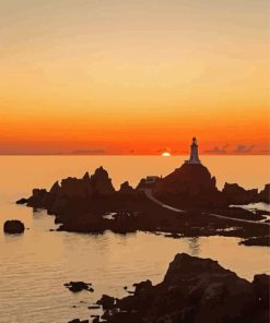 Jersey Channel Islands Sunset Diamond Paintings